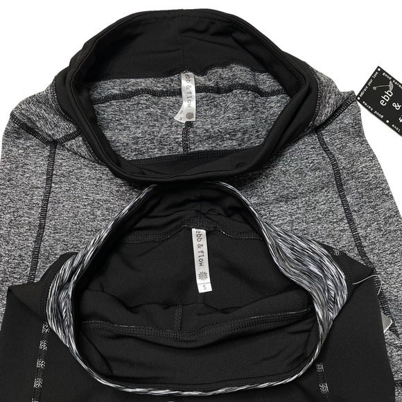 2 Set New Ebb & Flow Bike Shorts Athleisure High Waist Stretch Black Grey Size S - Picture 3 of 16